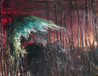 Verla's Backyard.  Oil on Canvas.